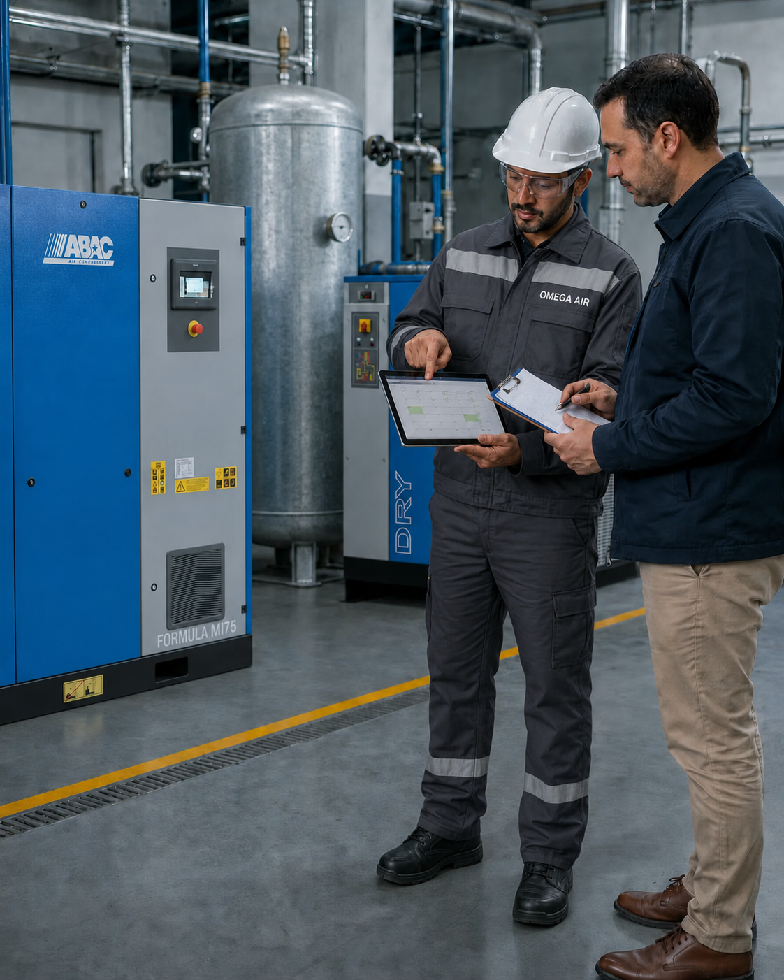 Contrat de maintenance OMEGA AIR pour compresseurs d’air au Maroc